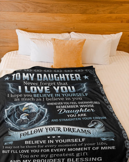 BLANKET FOR DAUGHTER – COMFORT & WARMTH GIFT FROM DAD Sherpa Fleece Quilt Blanket NTTD00 (SKU2604-166)