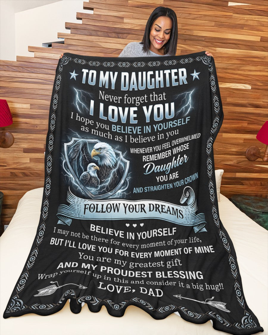 BLANKET FOR DAUGHTER – COMFORT & WARMTH GIFT FROM DAD Sherpa Fleece Quilt Blanket NTTD00 (SKU2604-166)