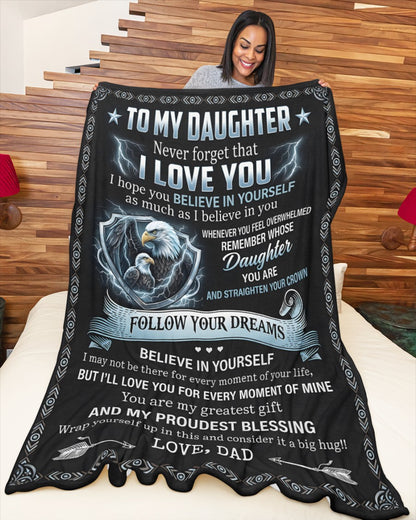 BLANKET FOR DAUGHTER – COMFORT & WARMTH GIFT FROM DAD Sherpa Fleece Quilt Blanket NTTD00 (SKU2604-166)