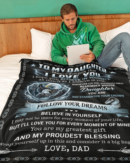 BLANKET FOR DAUGHTER – COMFORT & WARMTH GIFT FROM DAD Sherpa Fleece Quilt Blanket NTTD00 (SKU2604-166)
