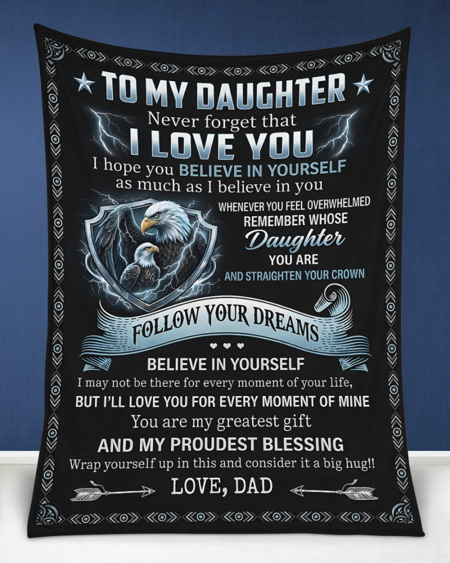 BLANKET FOR DAUGHTER – COMFORT & WARMTH GIFT FROM DAD Sherpa Fleece Quilt Blanket NTTD00 (SKU2604-166)