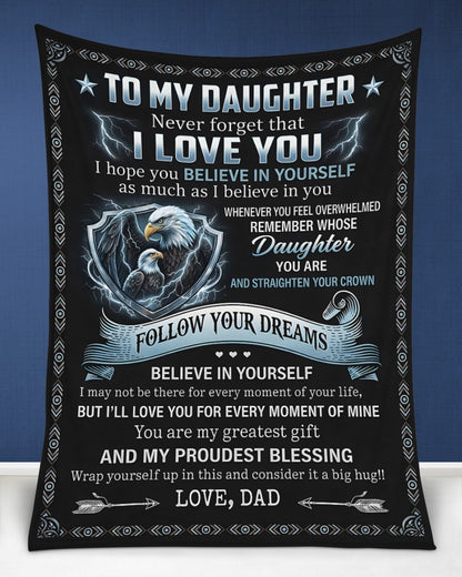 BLANKET FOR DAUGHTER – COMFORT & WARMTH GIFT FROM DAD Sherpa Fleece Quilt Blanket NTTD00 (SKU2604-166)