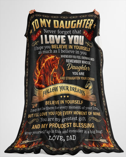 BLANKET FOR DAUGHTER – COMFORT & WARMTH GIFT FROM DAD Sherpa Fleece Quilt Blanket NTTD00 (SKU2604-167)