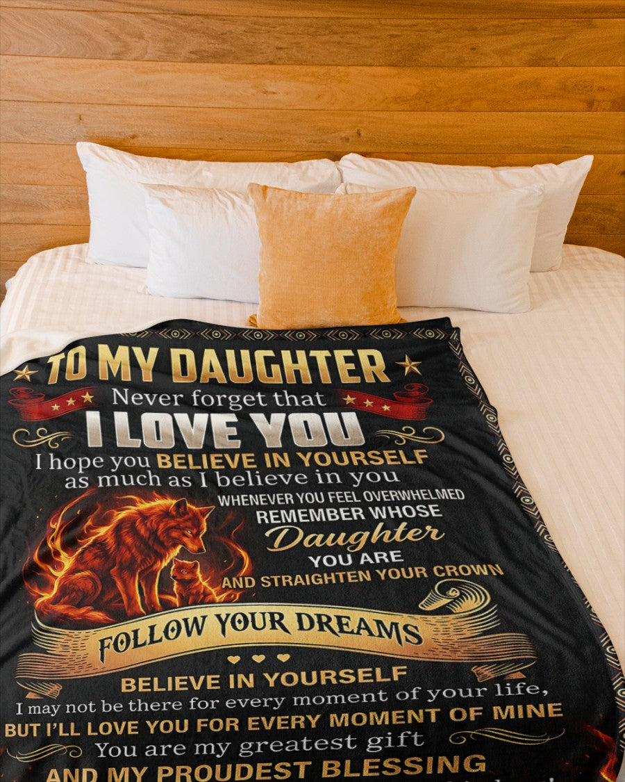BLANKET FOR DAUGHTER – COMFORT & WARMTH GIFT FROM DAD Sherpa Fleece Quilt Blanket NTTD00 (SKU2604-167)