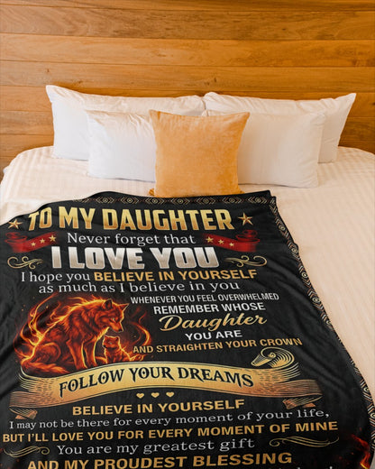 BLANKET FOR DAUGHTER – COMFORT & WARMTH GIFT FROM DAD Sherpa Fleece Quilt Blanket NTTD00 (SKU2604-167)