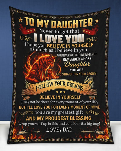 BLANKET FOR DAUGHTER – COMFORT & WARMTH GIFT FROM DAD Sherpa Fleece Quilt Blanket NTTD00 (SKU2604-167)