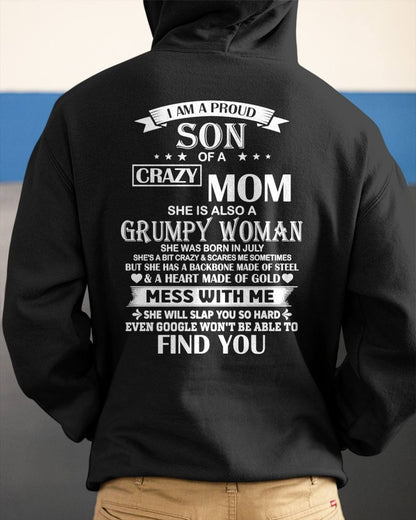 JULY - I'M A PROUD SON OF A CRAZY MOM - GIFT FROM MOM - NTTD07 (SKU2603-152-07)
