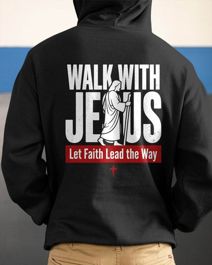 WALKING WITH JESUS - CHRISTIAN T-SHIRT - FOR MEN NTTD00 (SKU2608-128)