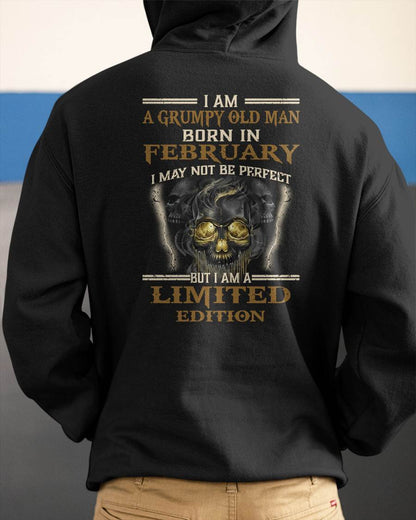 FEBRUARY - GRUMPY OLD MAN - BIRTHDAY T-SHIRT FOR MEN - NTTD02 (SKU11-124-02)