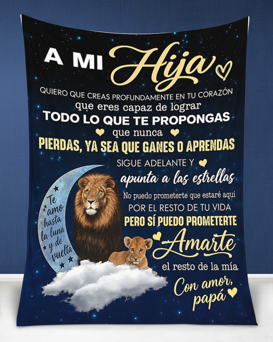 MANTA PARA HIJA – UN REGALO DEL AMOR, CONFORT Y CALIDEZ DE PAPÁ Manta Acolchada de Forro Polar Sherpa (SKU2610-77)