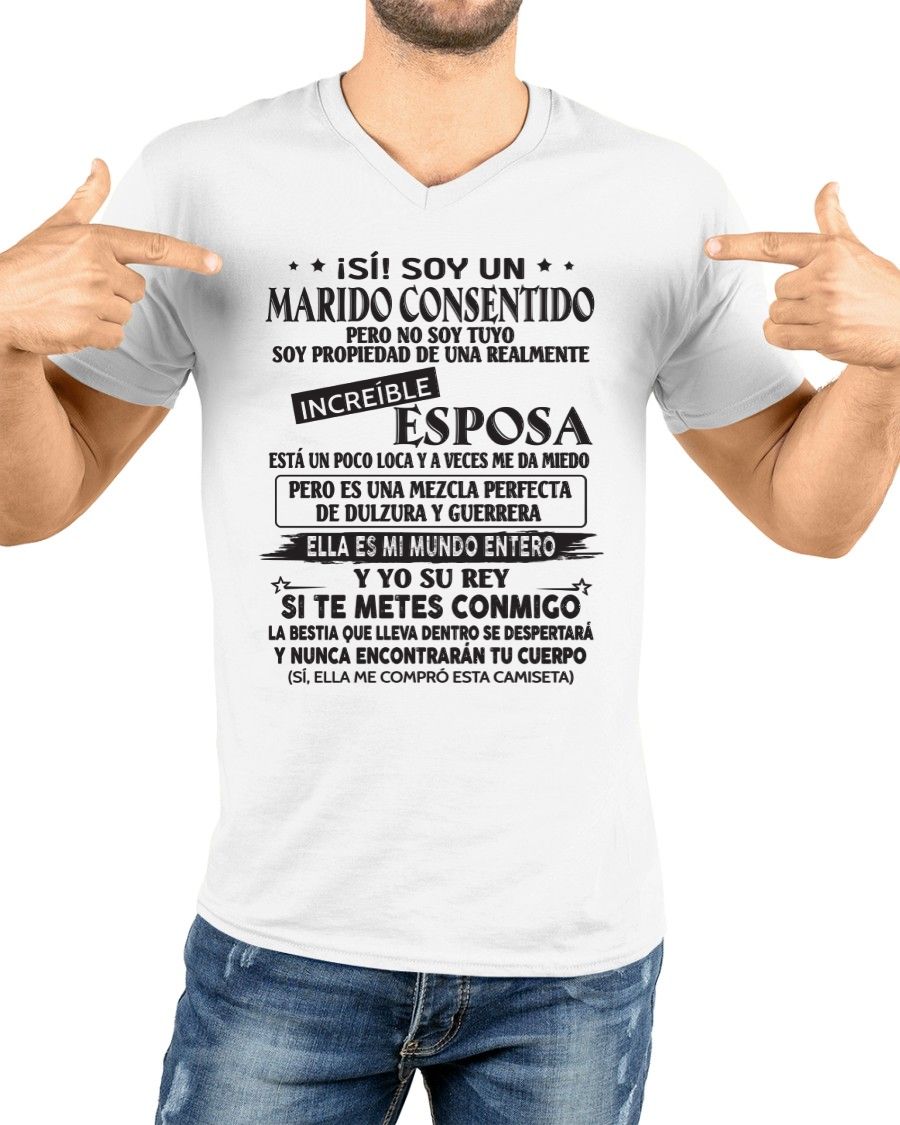 CAMISETA DIVERTIDA DE ESPOSO CONSENTIDO - NTTD00sp (SKU05-105-00)