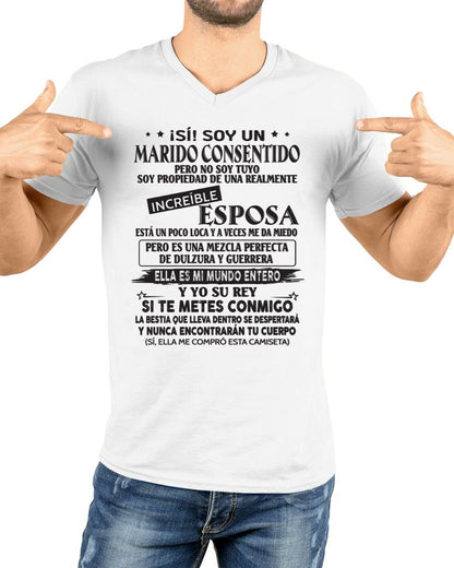 CAMISETA DIVERTIDA DE ESPOSO CONSENTIDO - NTTD00sp (SKU05-105-00)