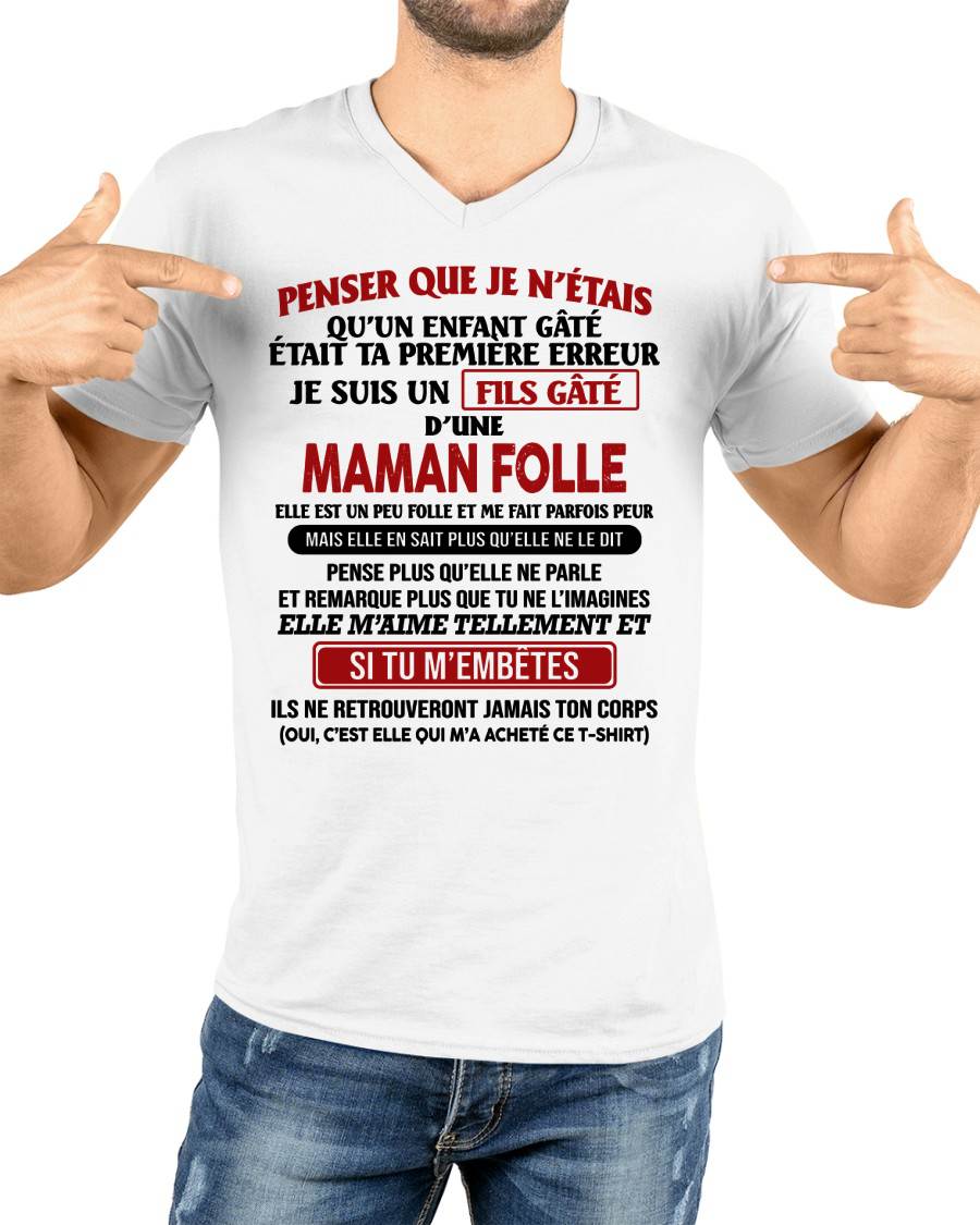 JE SUIS UN FILS GÂTÉ – CADEAU DE MAMAN - frNTTD00 (SKU12-186)
