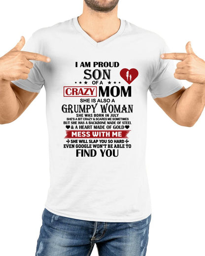 JULY - PROUD SON OF A CRAZY MOM - GIFT FROM MOM - NTTD07 (SKU2603-192-07)