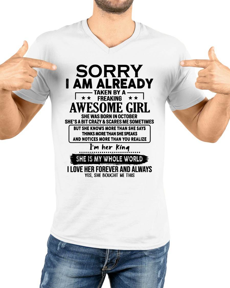 OCTOBER - TO MY HUSBAND/BOYFRIEND - TAKEN BY A FREAKING AWESOME GIRL - GIFT FROM WIFE/GIRLFRIEND - NTTD10 (SKU.AT16-10)