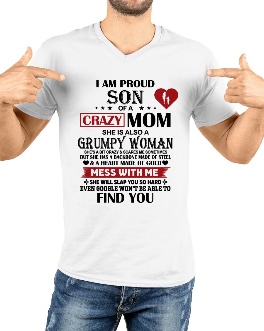 PROUD SON OF A CRAZY MOM - GIFT FROM MOM - NTTD00 (SKU2603-192-00)