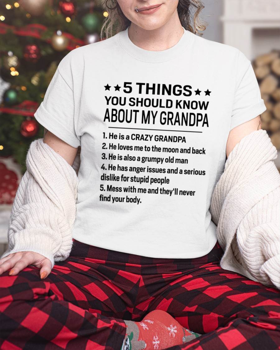 FIVE THINGS YOU SHOULD KNOW ABOUT MY GRANDPA - GIFT FROM GRANDPA - NTTD00 (SKU2603-134-00)