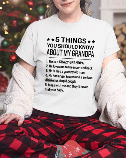 FIVE THINGS YOU SHOULD KNOW ABOUT MY GRANDPA - GIFT FROM GRANDPA - NTTD00 (SKU2603-134-00)