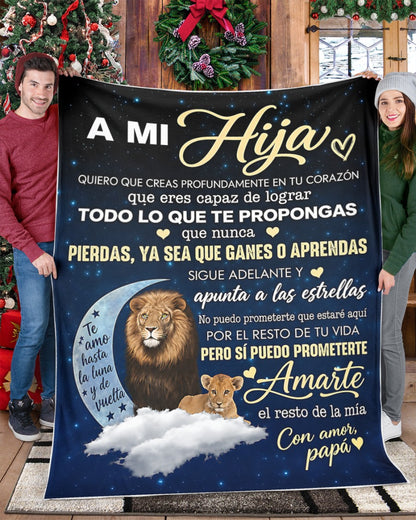 MANTA PARA HIJA – UN REGALO DEL AMOR, CONFORT Y CALIDEZ DE PAPÁ Manta Acolchada de Forro Polar Sherpa (SKU2610-77)