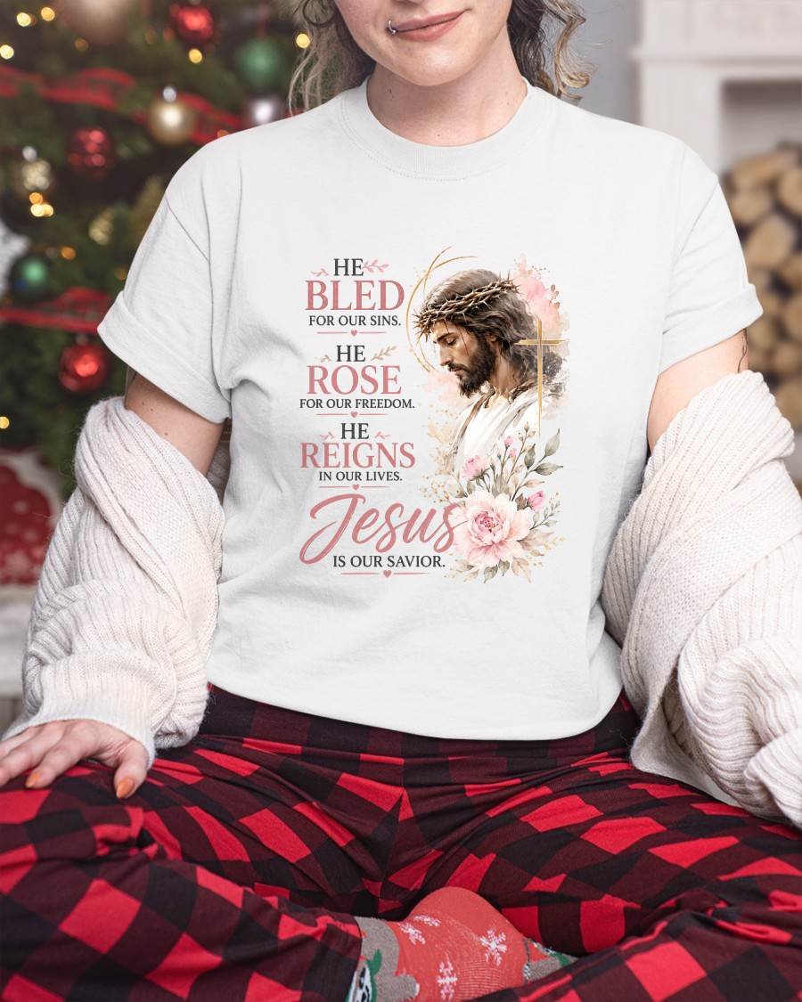 JESUS IS OUR SAVIOR - CHRISTIAN T-SHIRT - FOR WOMEN NTTD00
