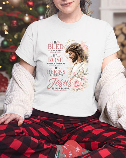 JESUS IS OUR SAVIOR - CHRISTIAN T-SHIRT - FOR WOMEN NTTD00