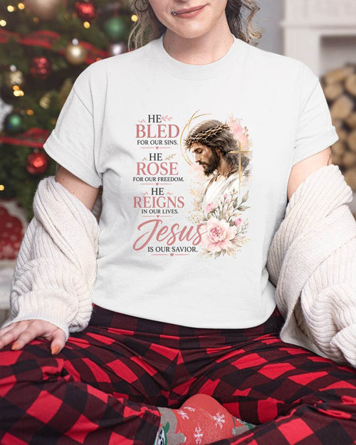 JESUS IS OUR SAVIOR - CHRISTIAN T-SHIRT - FOR WOMEN NTTD00