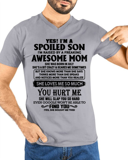 JULY - SPOILED SON T-SHIRT - GIFT FROM MOM - NTTD07 (SKU-SPW-07)