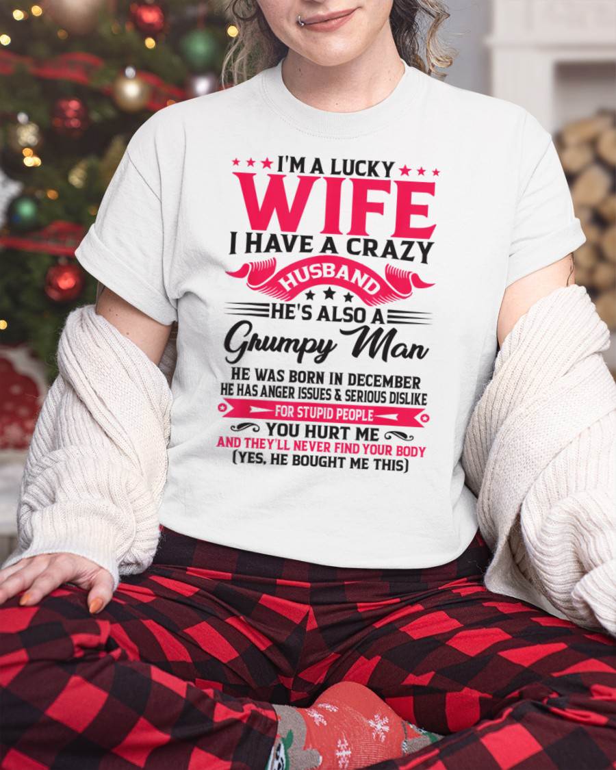 DECEMBER - TO MY WIFE - I'M A LUCKY WIFE - GIFT FROM HUSBAND - NTTD12 (SKU10-136-12)
