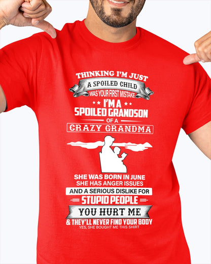 Spoiled by Grandma Shirt June Edition – From Grandma to Grandson NTTD06 (SKU-GMS2-06)