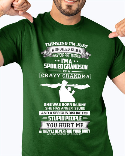 Spoiled by Grandma Shirt June Edition – From Grandma to Grandson NTTD06 (SKU-GMS2-06)