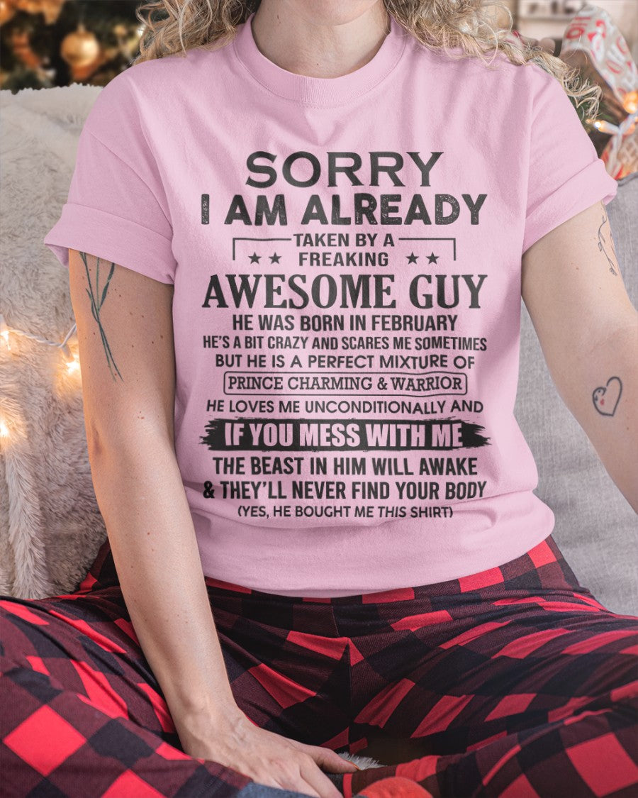 I’M ALREADY TAKEN T-SHIRT FEBRUARY EDITION – GIFT FROM BOYFRIEND NTTD02 (SKU08-31-02)