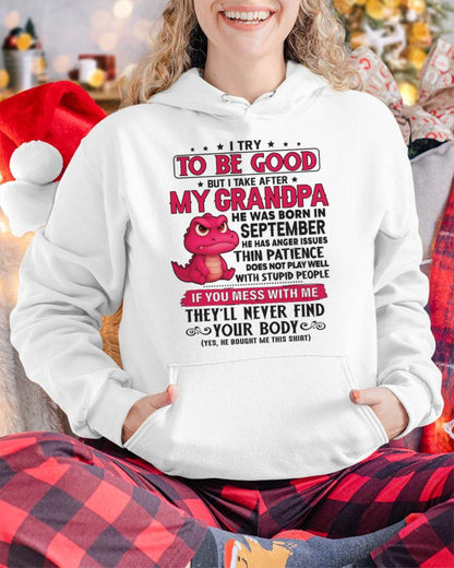 SEPTEMBER - TRY TO BE GOOD BUT TAKE AFTER MY GRANDPA - GIFT FROM GRANDPA - NTTD09 (SKU2604-304-09)