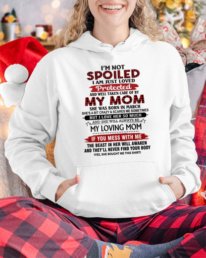 MARCH - PROTECTED BY MY MOM - PERFECT GIFT FOR YOUR CHILDREN - GIFT FROM MOM - NTTD03 (SKU2602-95-03)