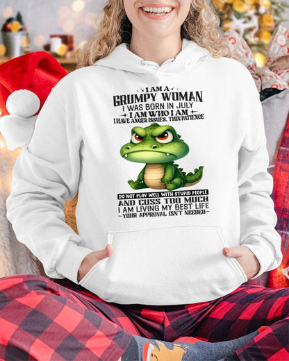 JULY - GRUMPY WOMAN - BIRTHDAY SHIRT FOR WOMEN - NTTD07 (SKU2602-183-07)