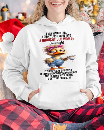 MARCH - GROUCHY WOMAN - BIRTHDAY T-SHIRT FOR WOMEN - NTTD03 (SKU2602-179-03)
