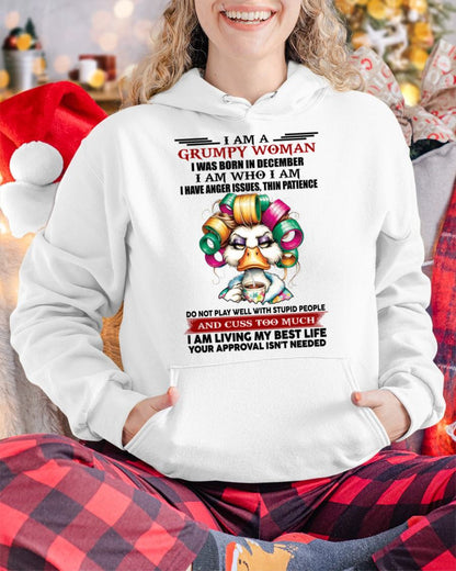 DECEMBER - GRUMPY WOMAN - BIRTHDAY SHIRT FOR WOMEN - NTTD12 (SKU26T-01-22-12)