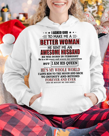 FEBRUARY - GOD SENT ME AN AWESOME HUSBAND - GIFT FROM HUSBAND - NTTD02 (SKU12-321-02)