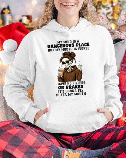 MY MIND IS A DANGEROUS PLACE - BIRTHDAY T-SHIRT FOR WOMEN - NTTD00 (SKU2603-76-00)