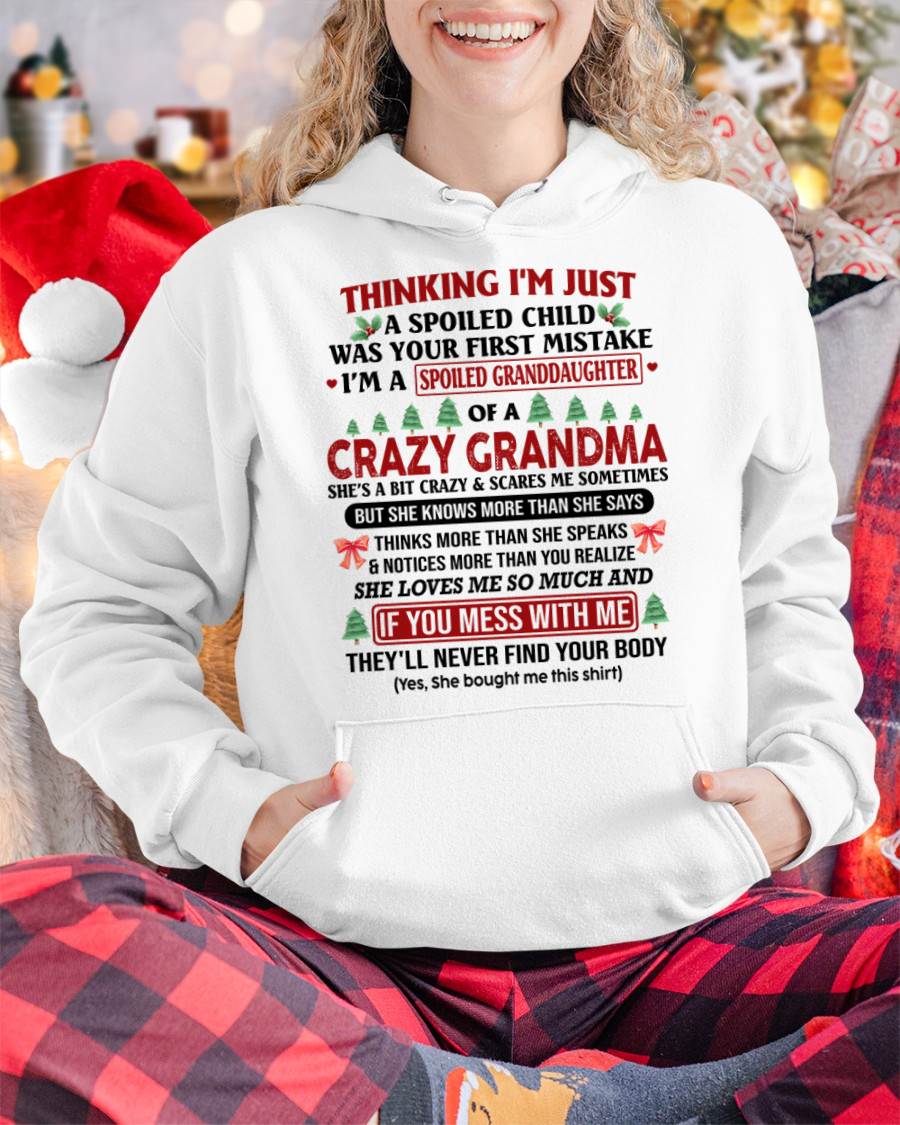 SPOILED GRANDDAUGHTER - PERFECT CHRISTMAS GIFT FOR GRANDDAUGHTER - GIFT FROM GRANDMA - NTTD00 (SKU11-07-00)