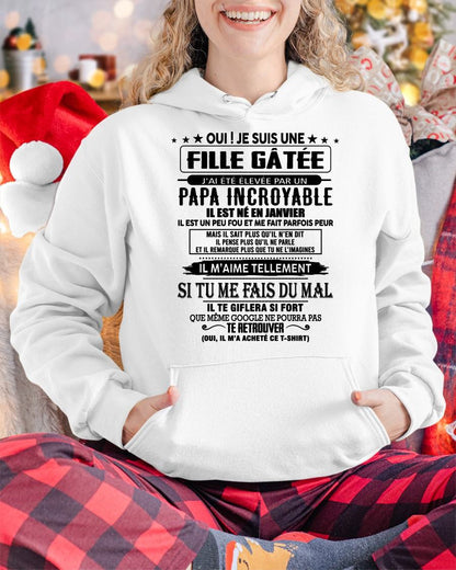 JANVIER - FILLE GÂTÉE – CADEAU DE PAPA - frNTTD01 (SKU26T-01106-01)