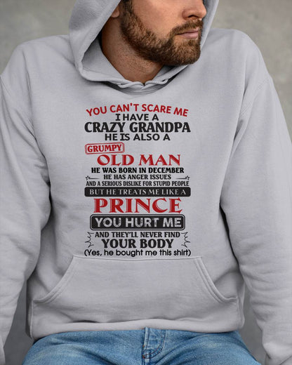 December – You Can’t Scare Me I Have A Crazy Grandpa – Gift For Grandson And Granddaughter From Grandpa – NTTD12 (SKU10-186-12)