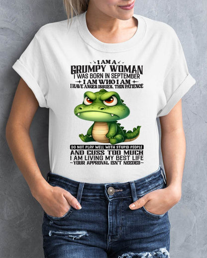 SEPTEMBER - GRUMPY WOMAN - BIRTHDAY SHIRT FOR WOMEN - NTTD09 (SKU2602-183-09)