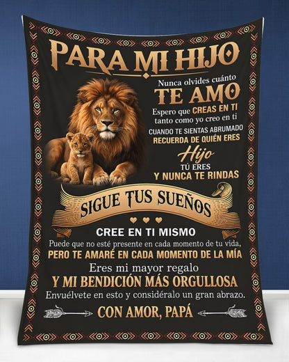PARA MI HIJO  – UN REGALO DEL AMOR, CONFORT Y CALIDEZ DE PAPÁ Manta Acolchada de Forro Polar Sherpa (SKU2610-116)
