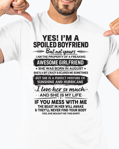 AUGUST - I'M A SPOILED BOYFRIEND - GIFT FROM WIFE/GIRLFRIEND - NTTD08 (SKU26T-01250-08)