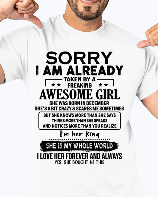December - Awesome Girl born in December - Special gift for your boyfriend - HL12 (SKU.AT16)