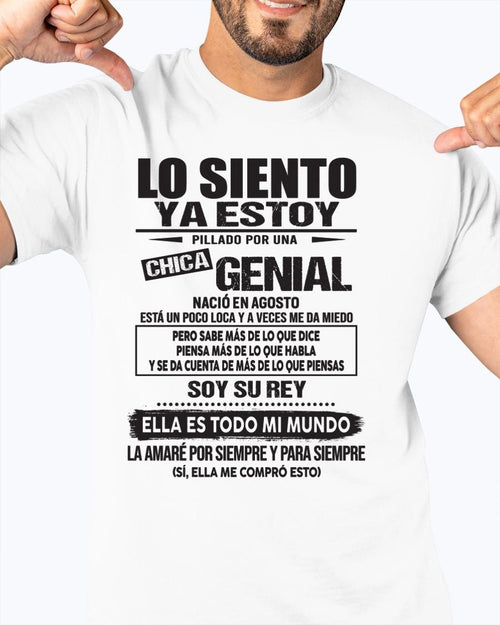 Agosto Chica Genial - Regalo especial para tu novio - T08 (SKU05-95-08)