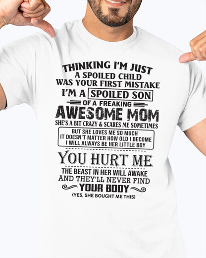 SPOILED SON T-SHIRT - GIFT FROM MOM - NTTD00 (SKU09-08-00)