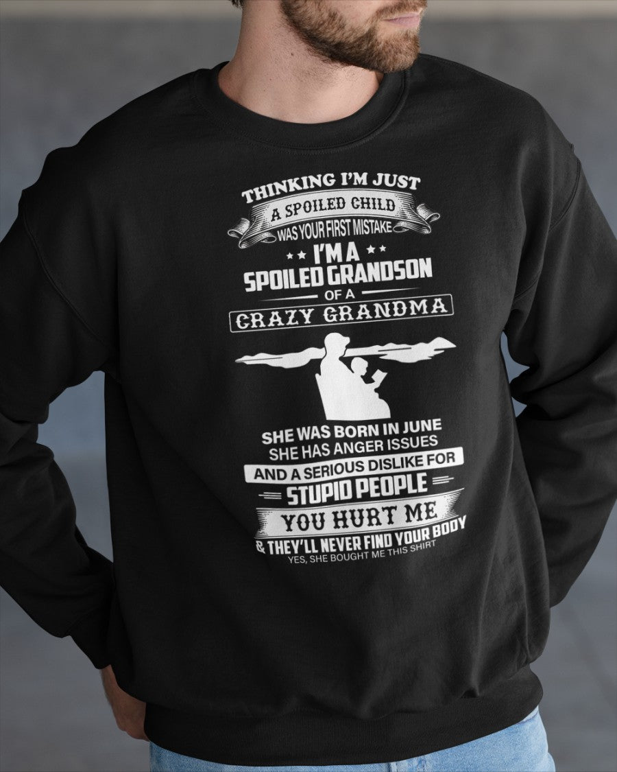 Spoiled by Grandma Shirt June Edition – From Grandma to Grandson NTTD06 (SKU-GMS2-06)