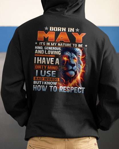 MAY - DIRTY MIND BUT KNOWS RESPECT - BIRTHDAY T-SHIRT FOR MEN a- NTTD05 (SKU08-84-05)