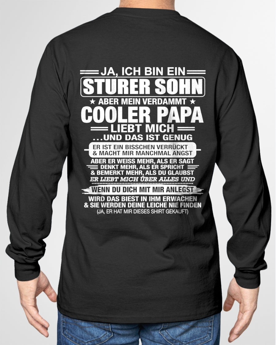 DEU00 - JA, ICH BIN EIN STURER SOHN T-SHIRT – GEBURTSTAGSGESCHENK VON EINEM -PAPA - nttd00 (SKU2606-87-00)